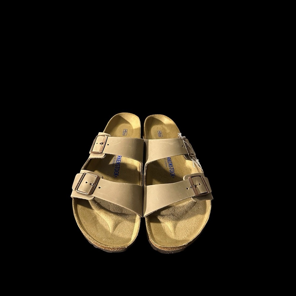 Birkenstock Arizona Soft Footbed Tobacco Brown Leather Men's 13 EU 46 New Box